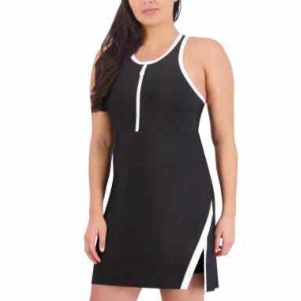 SAGE Ladies' Active Dress with Shorts, Black/White, Size Small, NWT